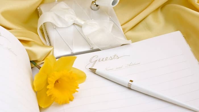 traditional wedding guest book