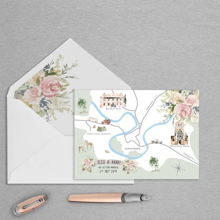 maps for wedding invitations