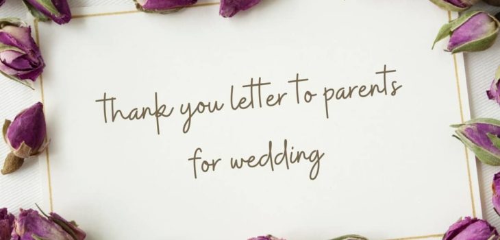 thank you letter to parents for wedding